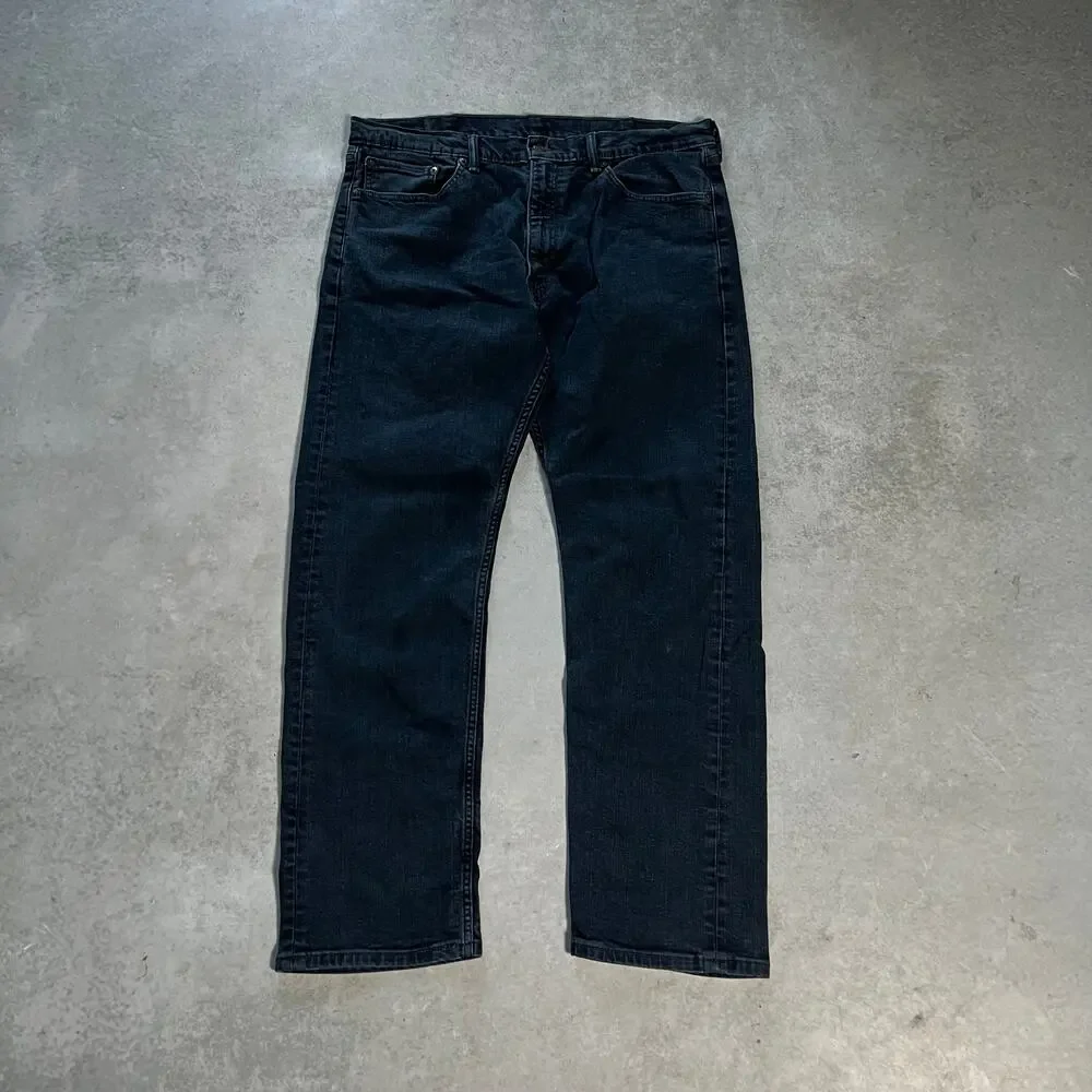 Levis 505 Regular Fit Straight Jeans Men's Size 38x32 Dark Wash Classic Fit